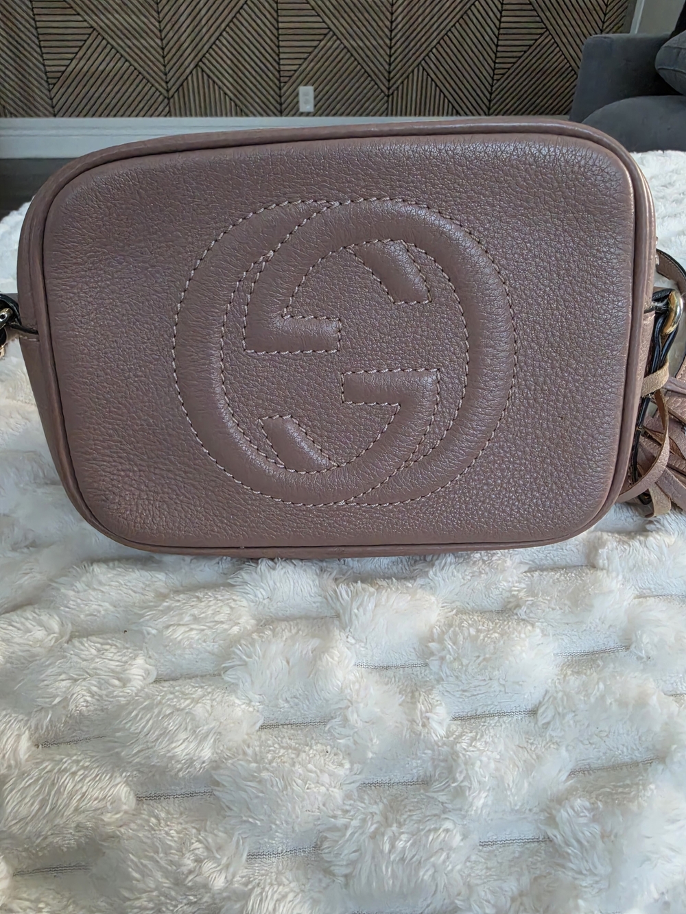 Gucci Soho Leather Disco Bag - Mauve Pink